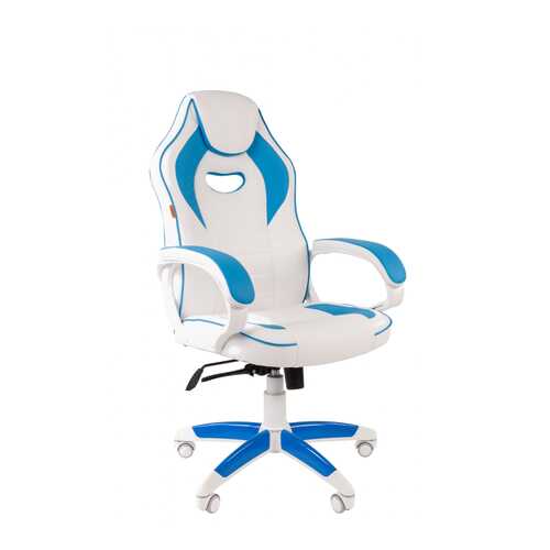 Игровое кресло CHAIRMAN game 16 00-07030049, белый/голубой в Шатура