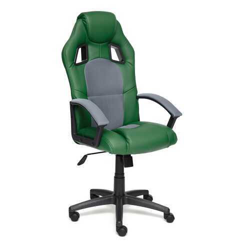 Игровое кресло Driver Кож/зам/ткань, зеленый/серый, 36-001/12 в Шатура