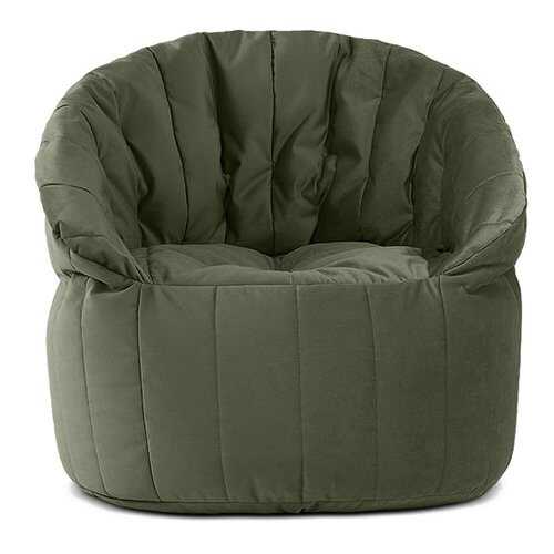 Бескаркасное кресло Loftyhome Энджой XL велюр зеленый в Шатура