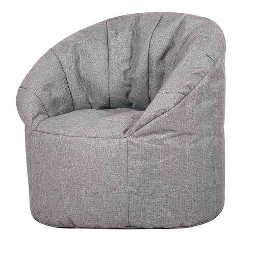 Кресло бескаркасное Папа Пуф Club Chair Grey, размер XL, рогожка, серый в Шатура