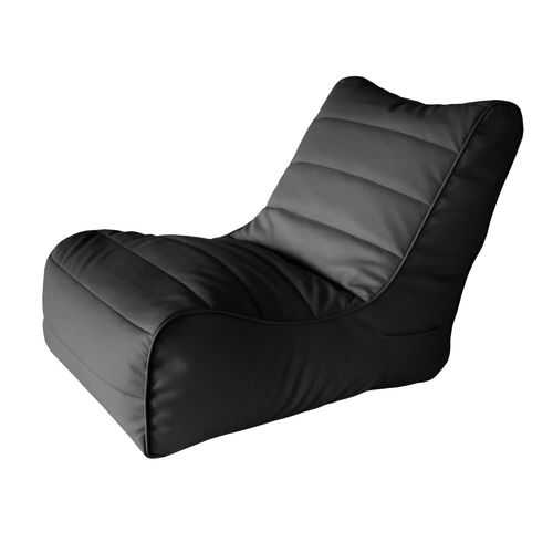 Кресло бескаркасное Папа Пуф Soft Lounger Black, размер XL, экокожа, черный в Шатура