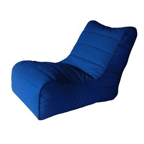 Кресло бескаркасное Папа Пуф Soft Lounger Blue, размер XL, экокожа, синий в Шатура