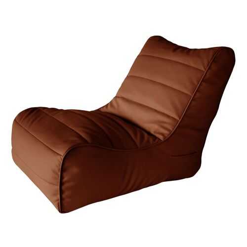 Кресло бескаркасное Папа Пуф Soft Lounger Brown, размер XL, экокожа, коричневый в Шатура