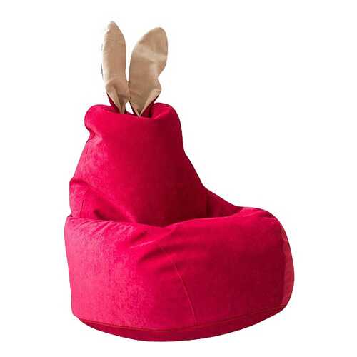 Кресло-мешок DreamBag Зайчик, размер S, велюр, малиновый в Шатура