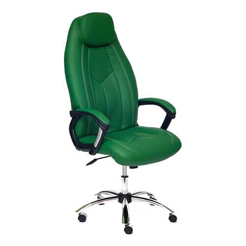 Кресло руководителя TetChair Boss, зеленый/хром в Шатура