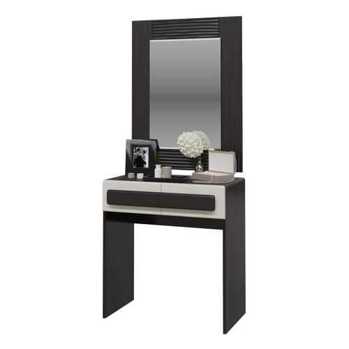 Туалетный столик с зеркалом Мэри-Мебель Престиж венге цаво/жемчужный лён, 70х38х173 см в Шатура